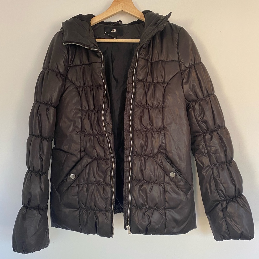 H&M puffer jacket with hood